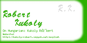 robert kukoly business card